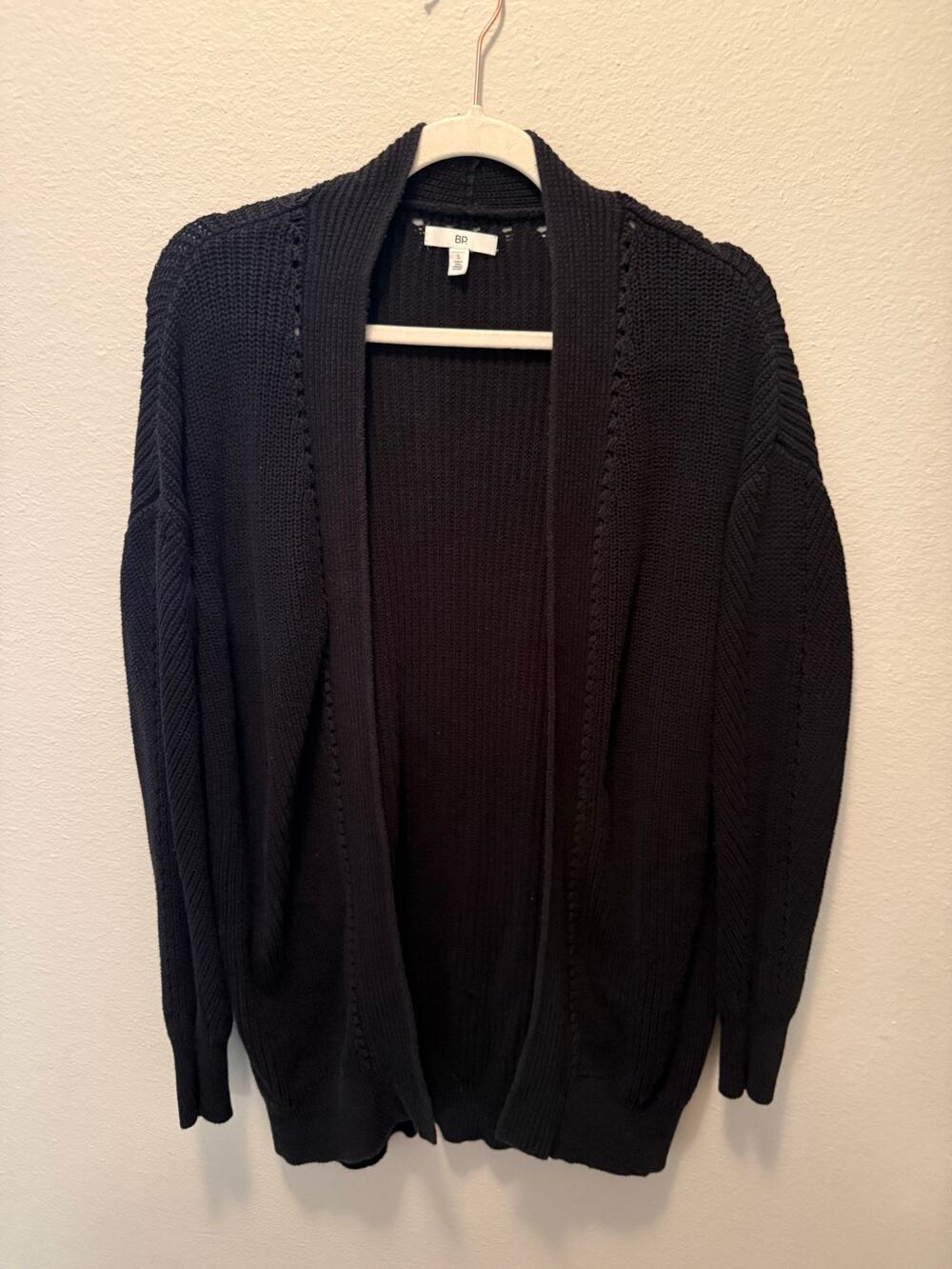 BP Nordstrom Navy open front cardigan knit sweater S